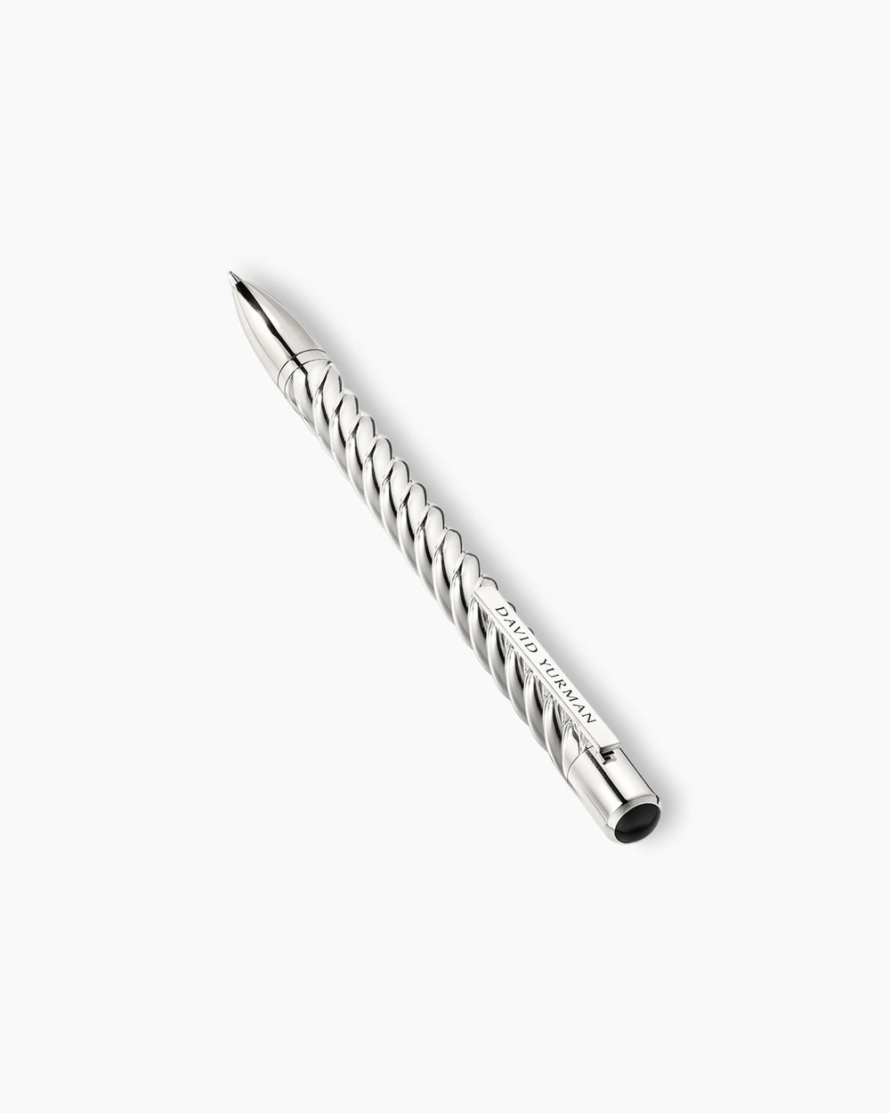 Cable Pencil in Sterling Silver with Black Onyx