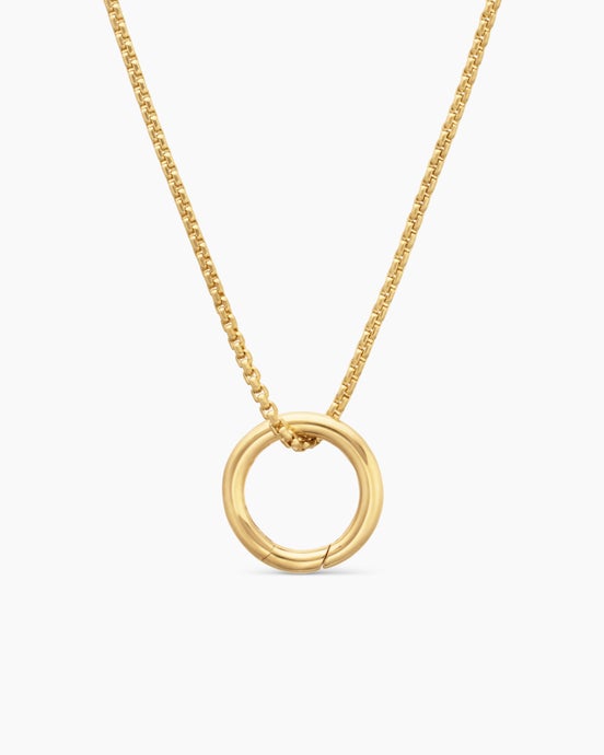 Smooth Amulet Holder in 18K Yellow Gold, 12.3mm