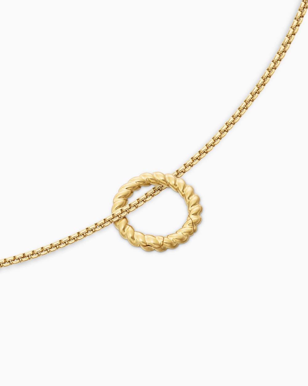 Womens Cable Amulet Holder in 18K Yellow Gold, 12.8mm