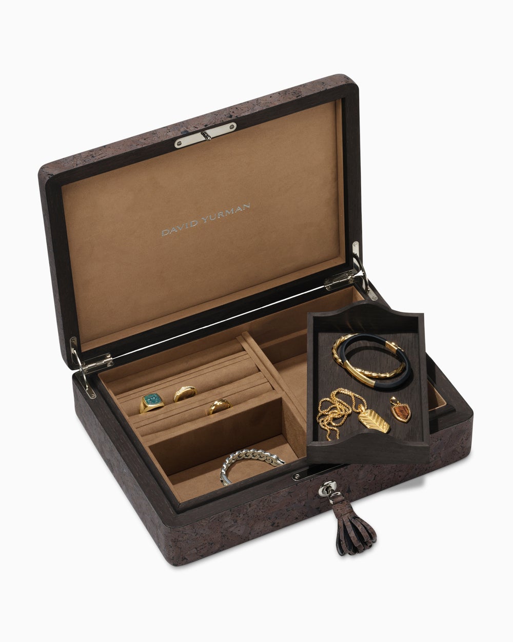 Jewelry Box in Dark Brown Cork