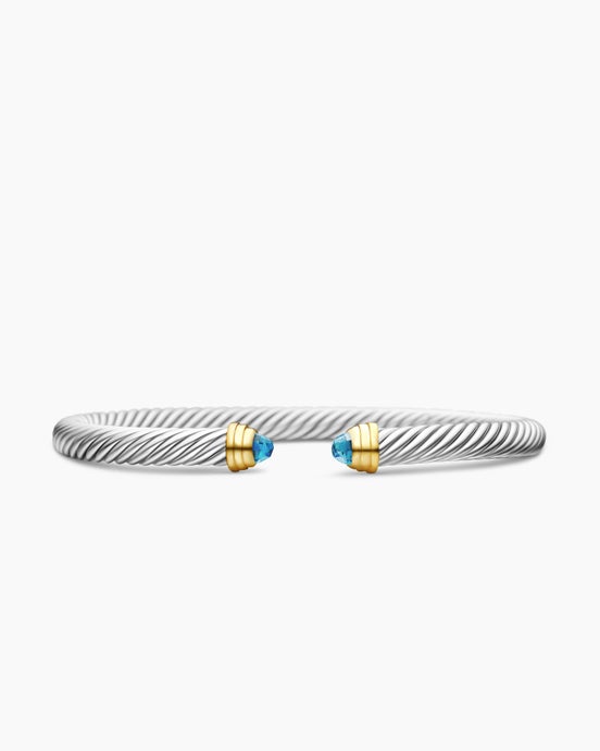 Bracelet couleur Cable Classics Petite avec or jaune 14 carats, 5 mm
