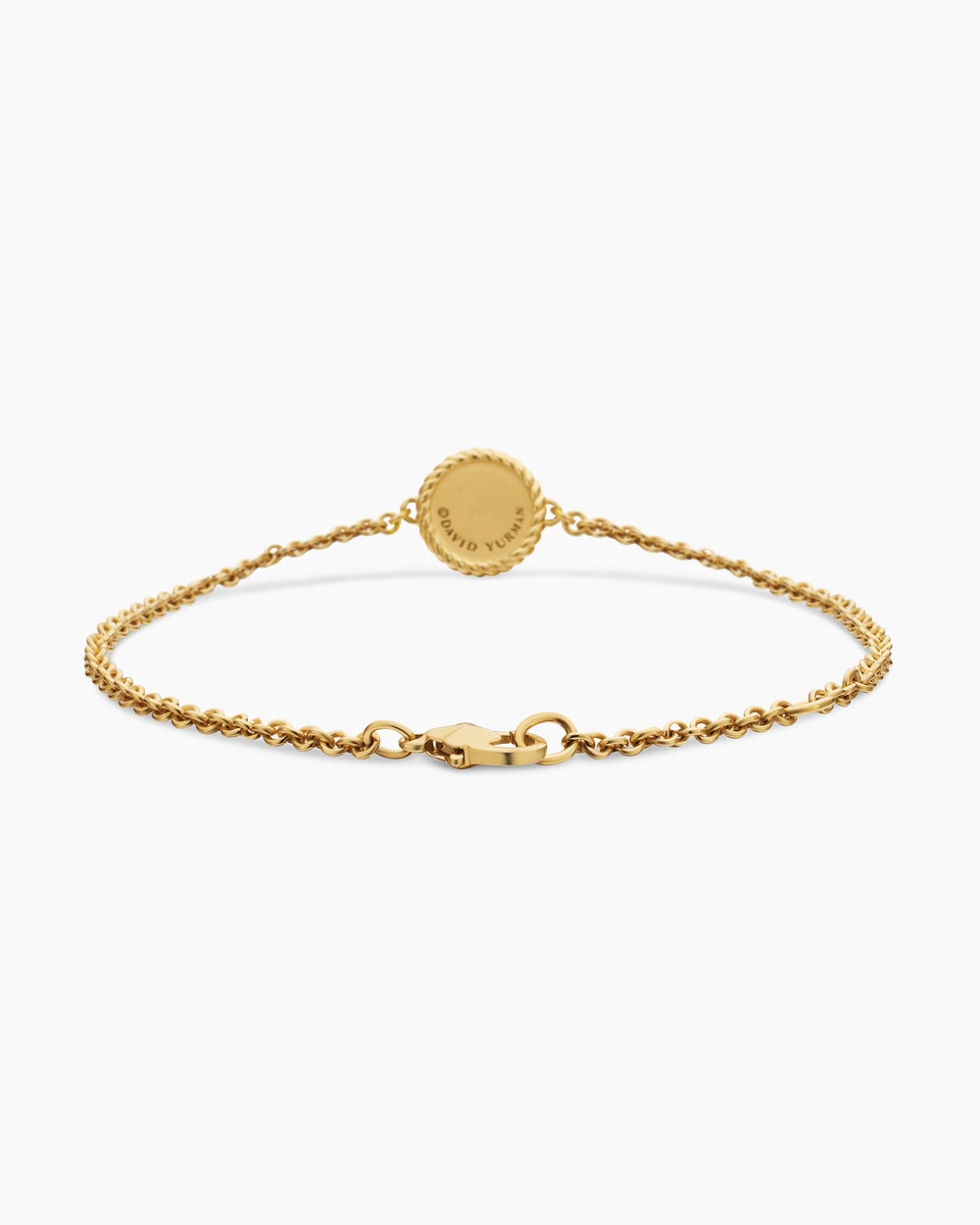 Womens Cable Collectibles® Evil Eye Bracelet in 18K Yellow Gold with Pavé Blue Sapphires and Diamonds, 2mm
