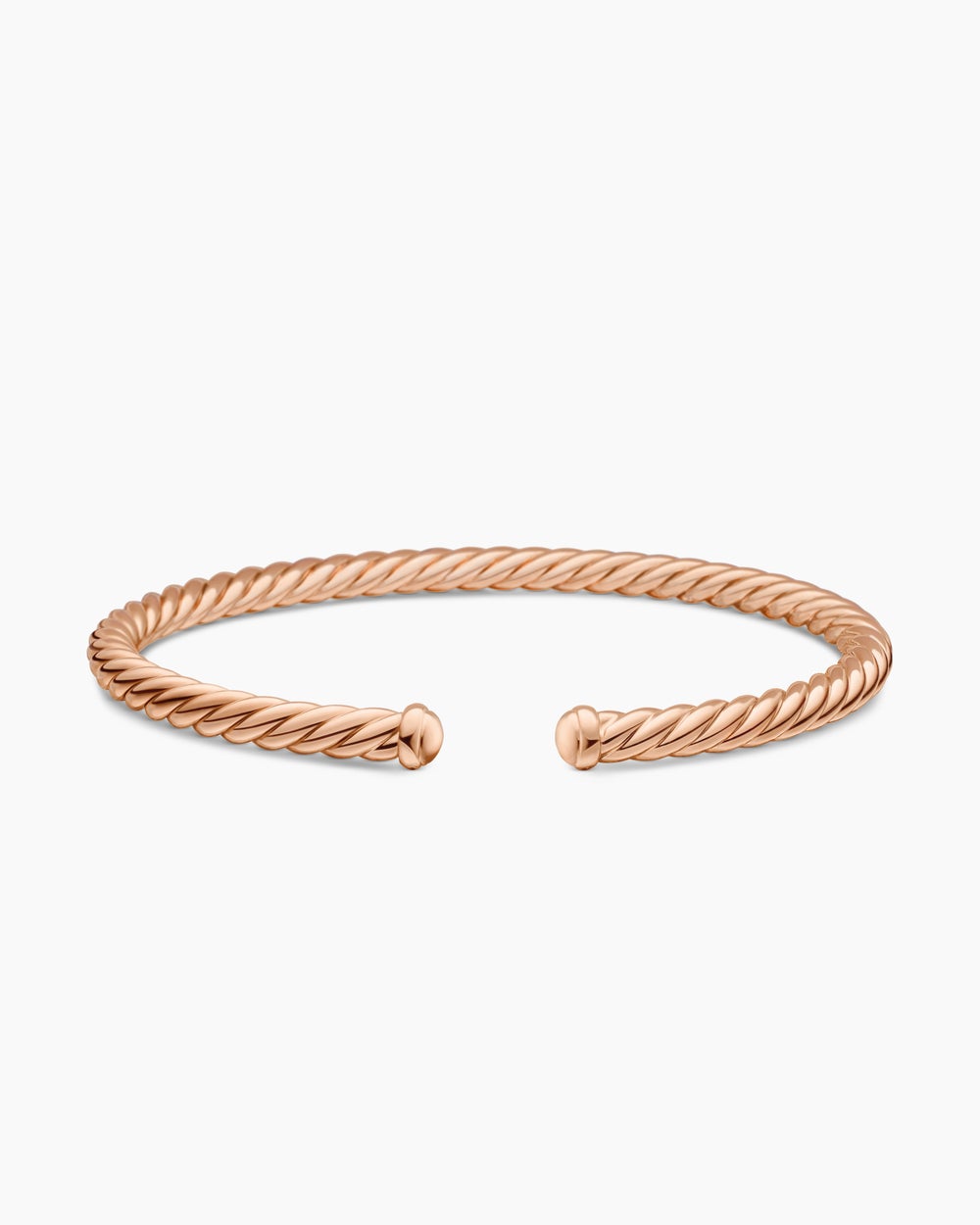 Womens Cablespira® Flex Bracelet in 18K Rose Gold, 4mm