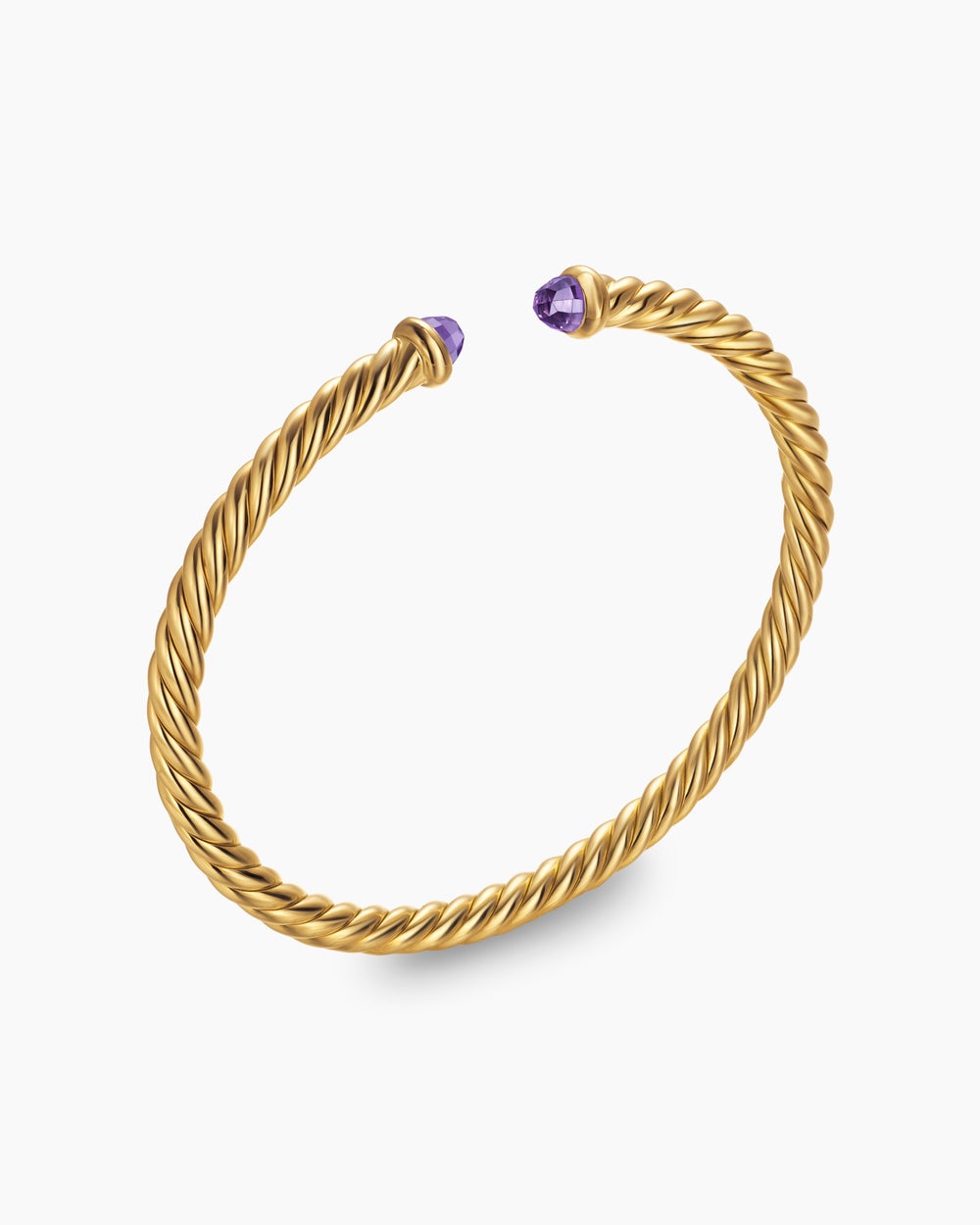 Womens Cablespira Flex Bracelet in 18K Yellow Gold, 4mm