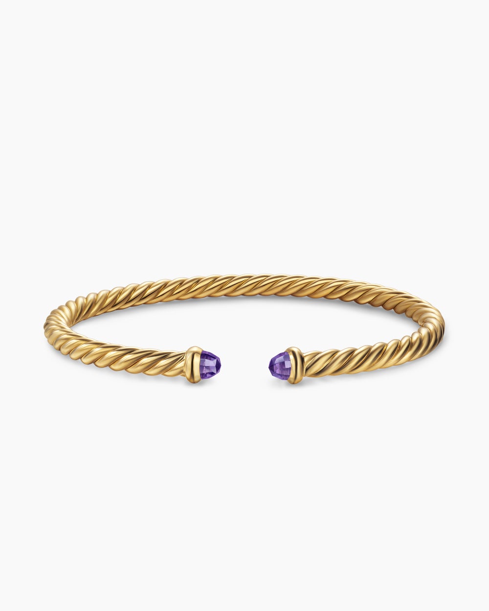 Womens Cablespira Flex Bracelet in 18K Yellow Gold, 4mm