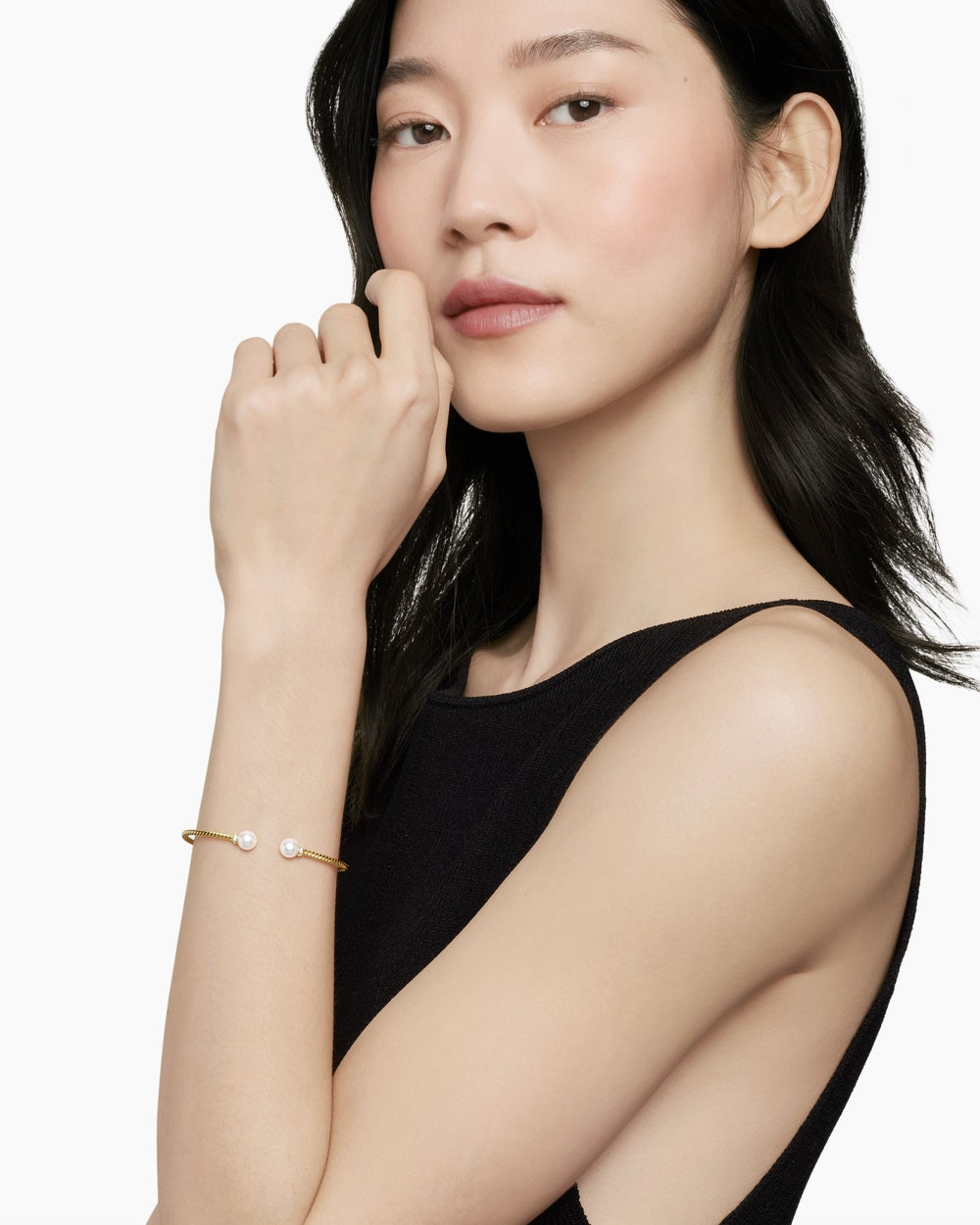 Womens Solari Cablespira Flex Bracelet in 18K Yellow Gold with Diamonds, 2.3mm