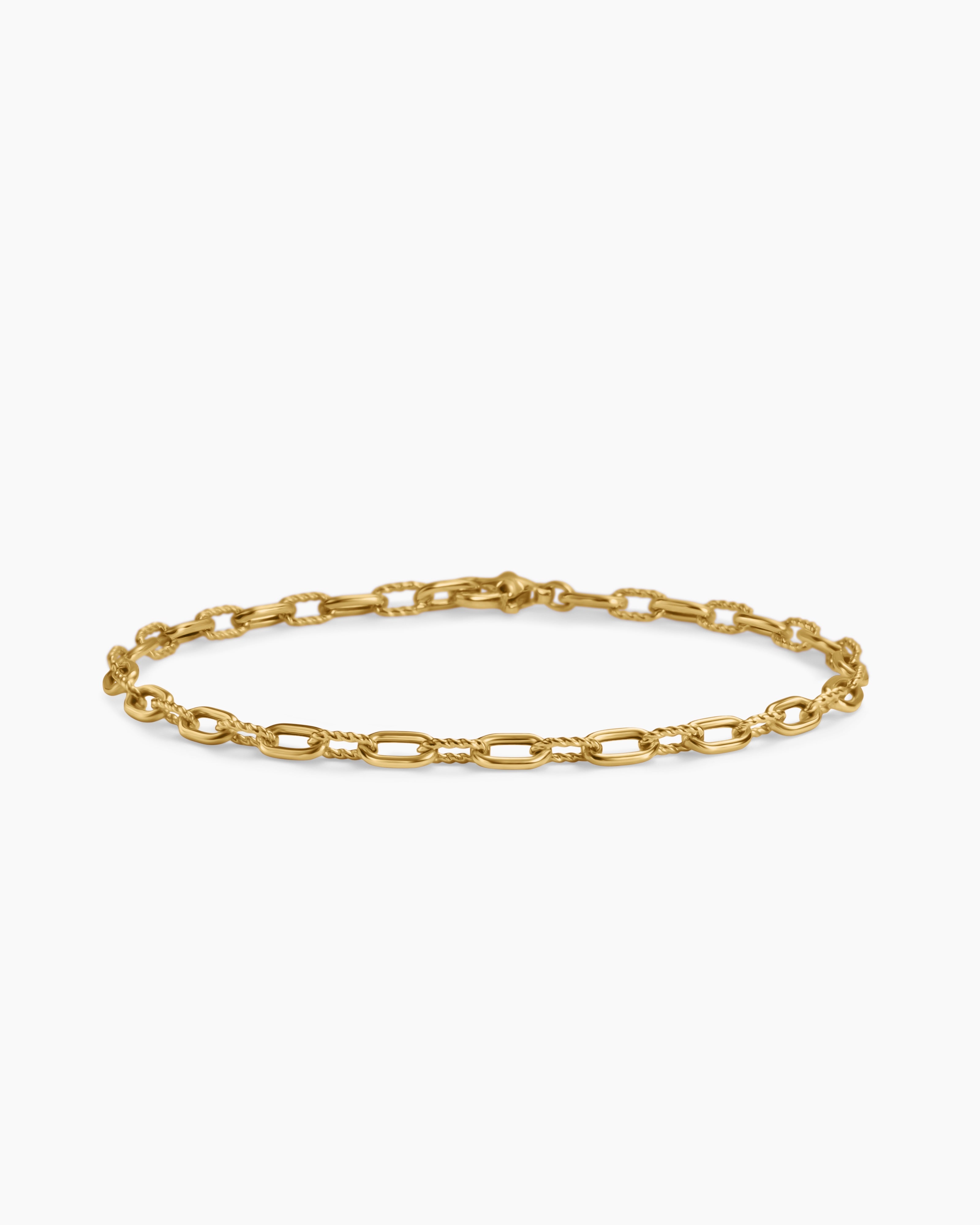Bracelet cha&icirc;ne DY Madison en or jaune 18 carats, 3 mm femmes 