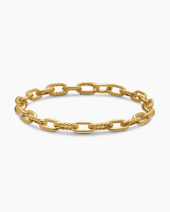 Bracelet chaîne DY Madison® en or jaune 18 carats, 6 mm