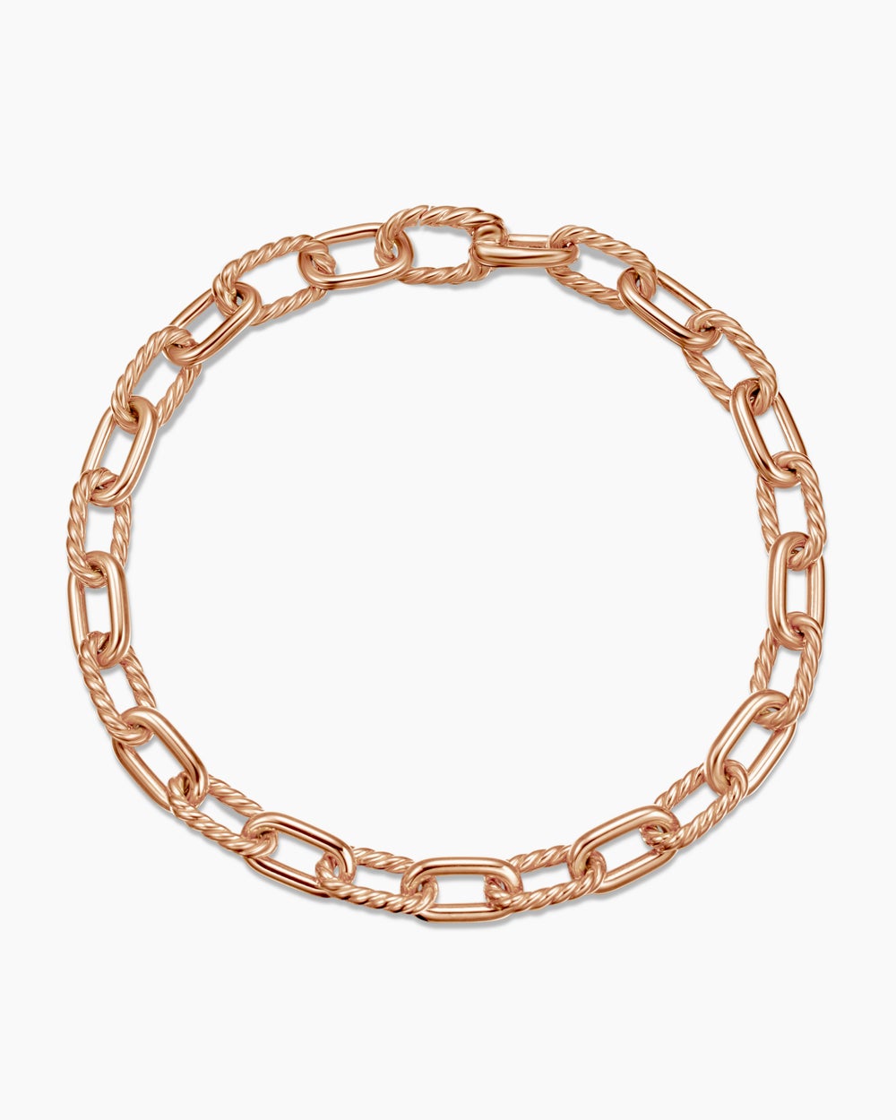 Womens DY Madison® Chain Bracelet in 18K Rose Gold, 6mm