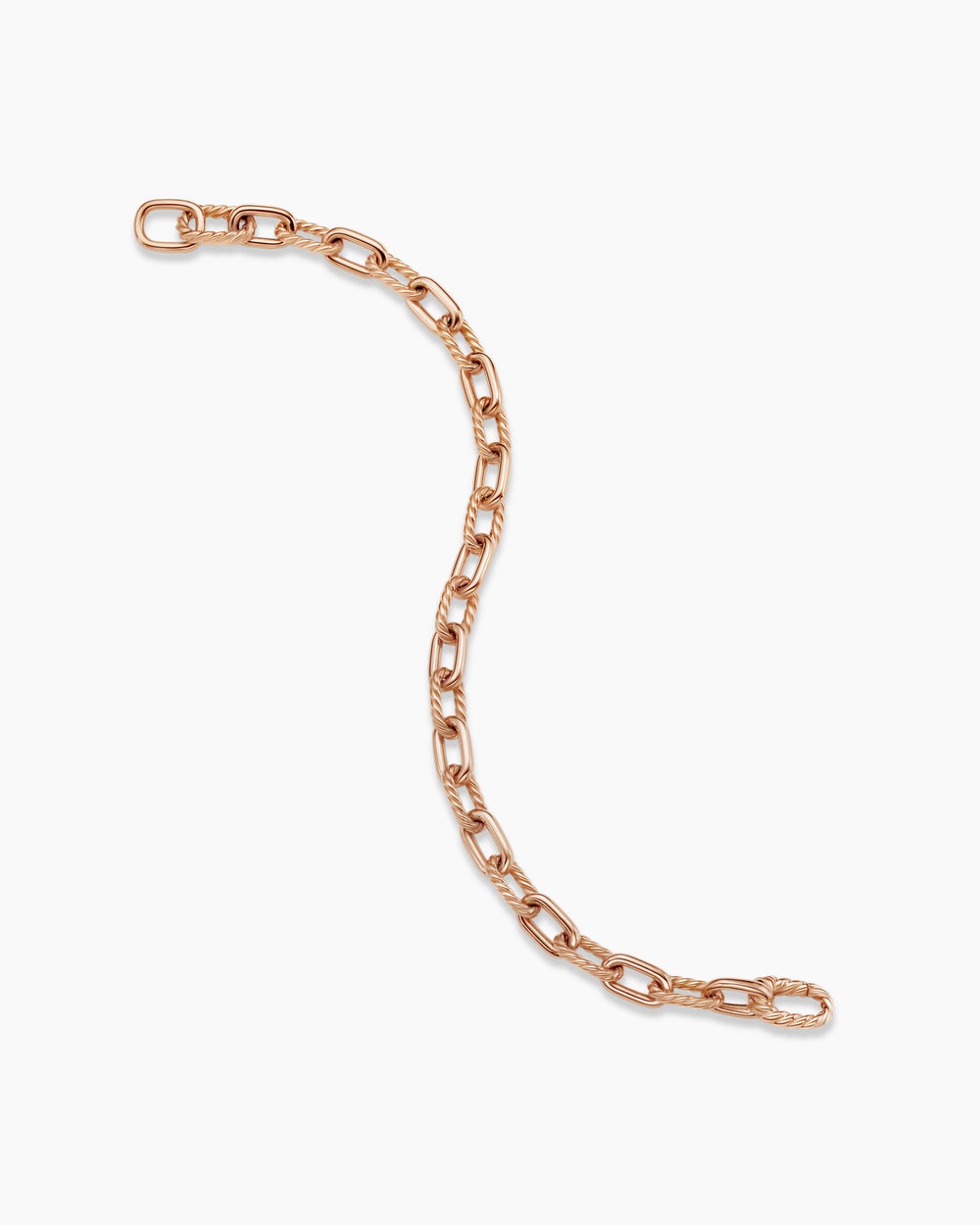 Womens DY Madison® Chain Bracelet in 18K Rose Gold, 6mm
