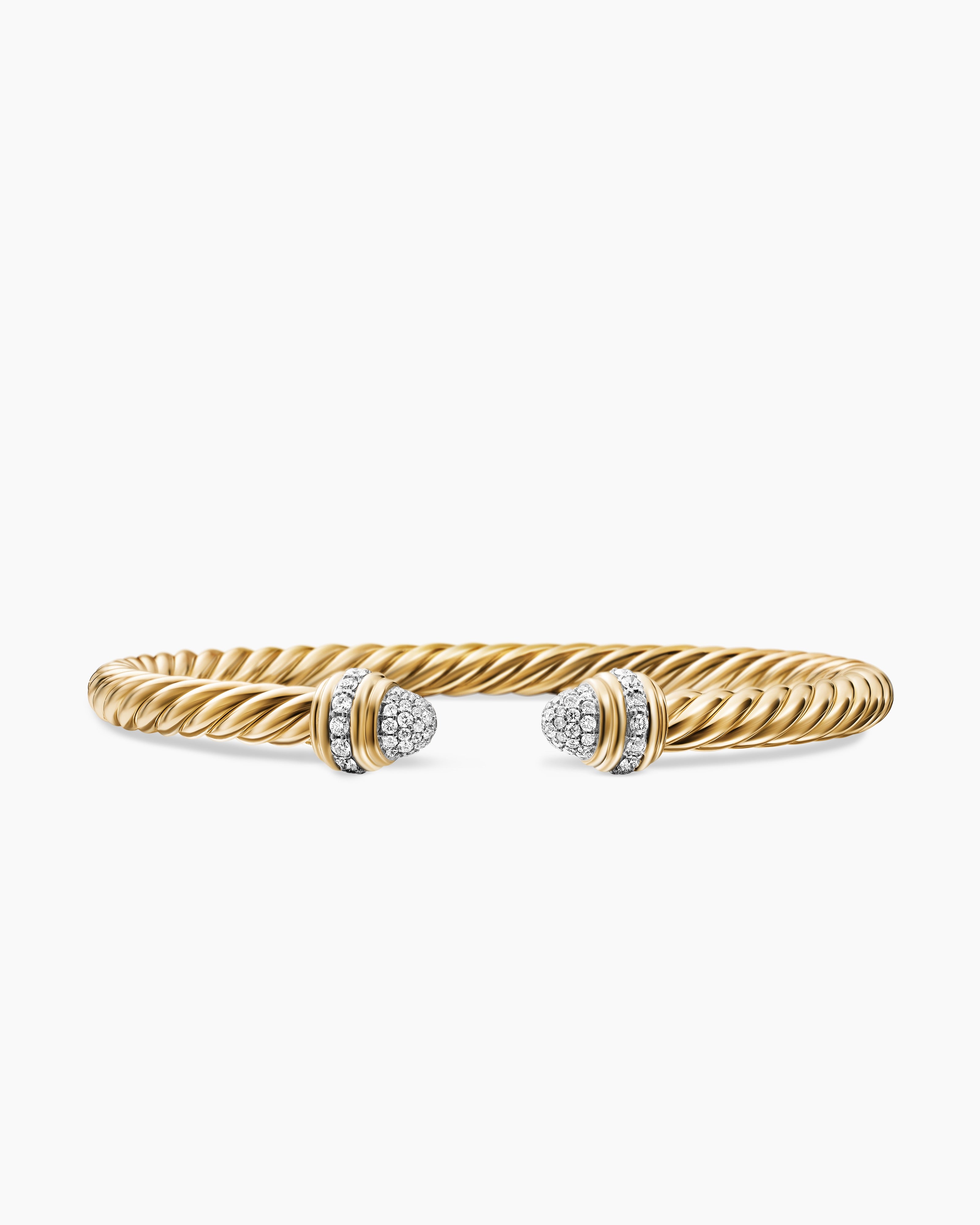 Bracelet Classic Cablespira Flex en or jaune 18 carats avec diamants, 5 mm femmes 