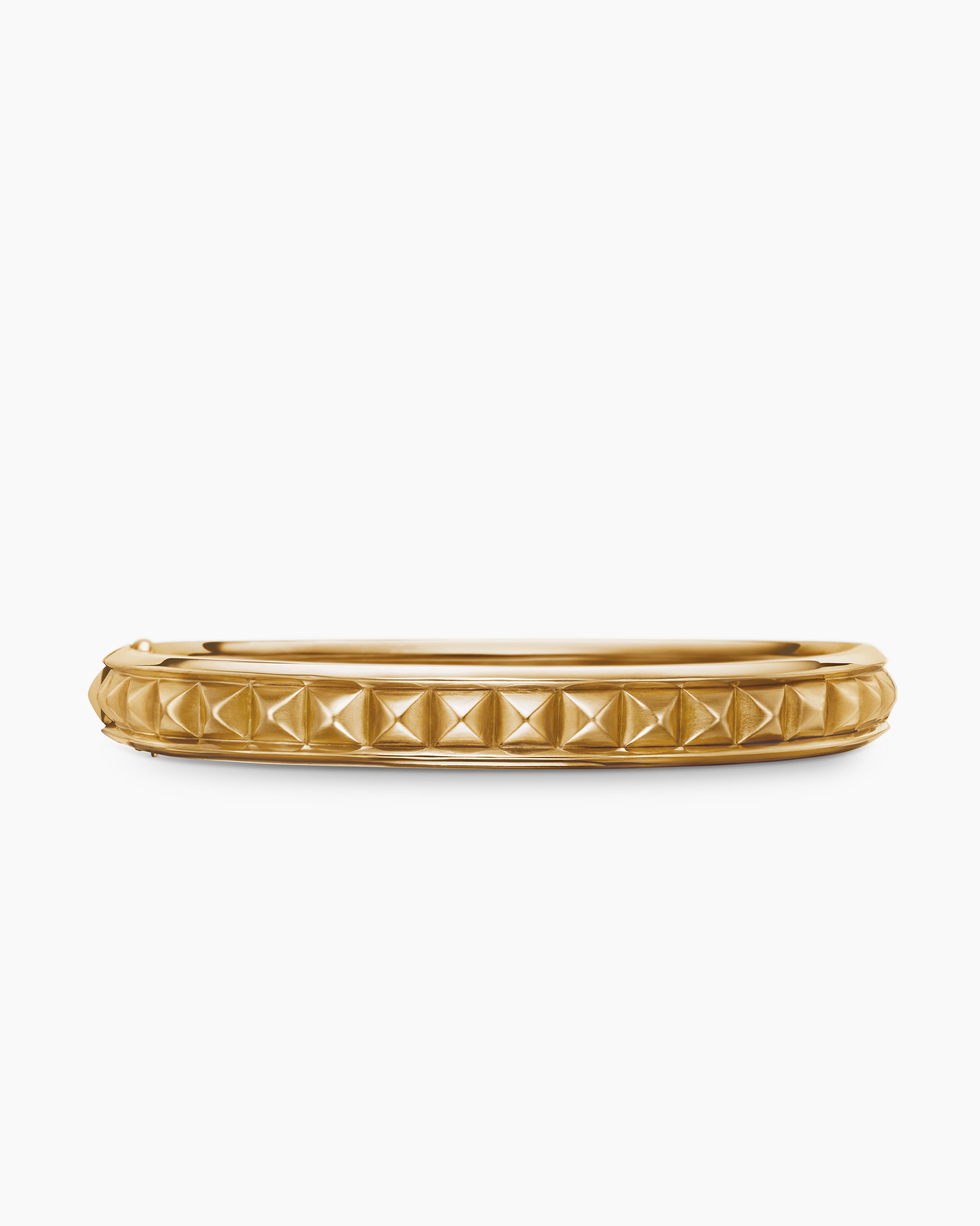 Womens Modern Renaissance&reg; Pyramid Bracelet in 18K Yellow Gold, 8mm