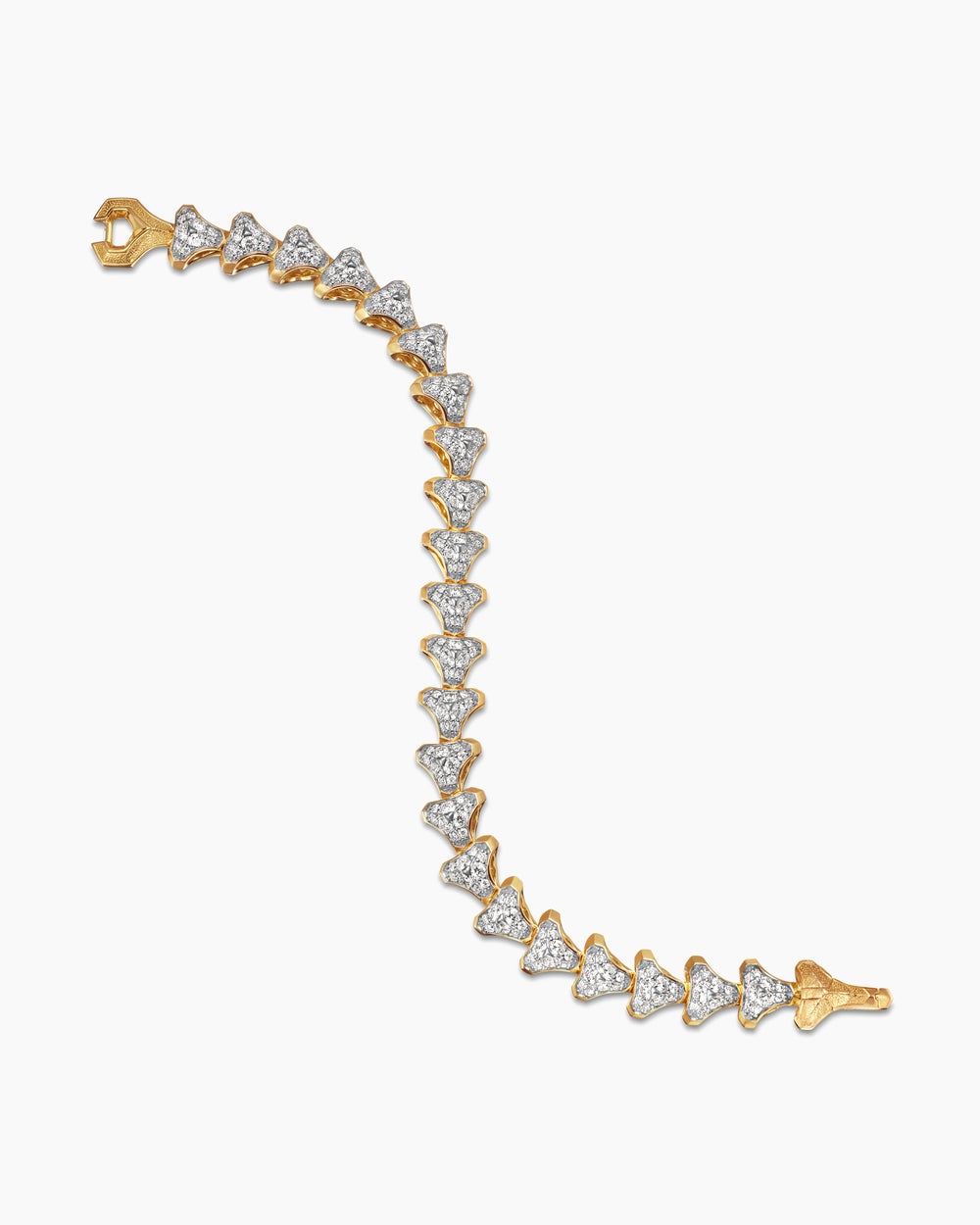 Mens Armory Link Bracelet in 18K Yellow Gold, 9.5mm