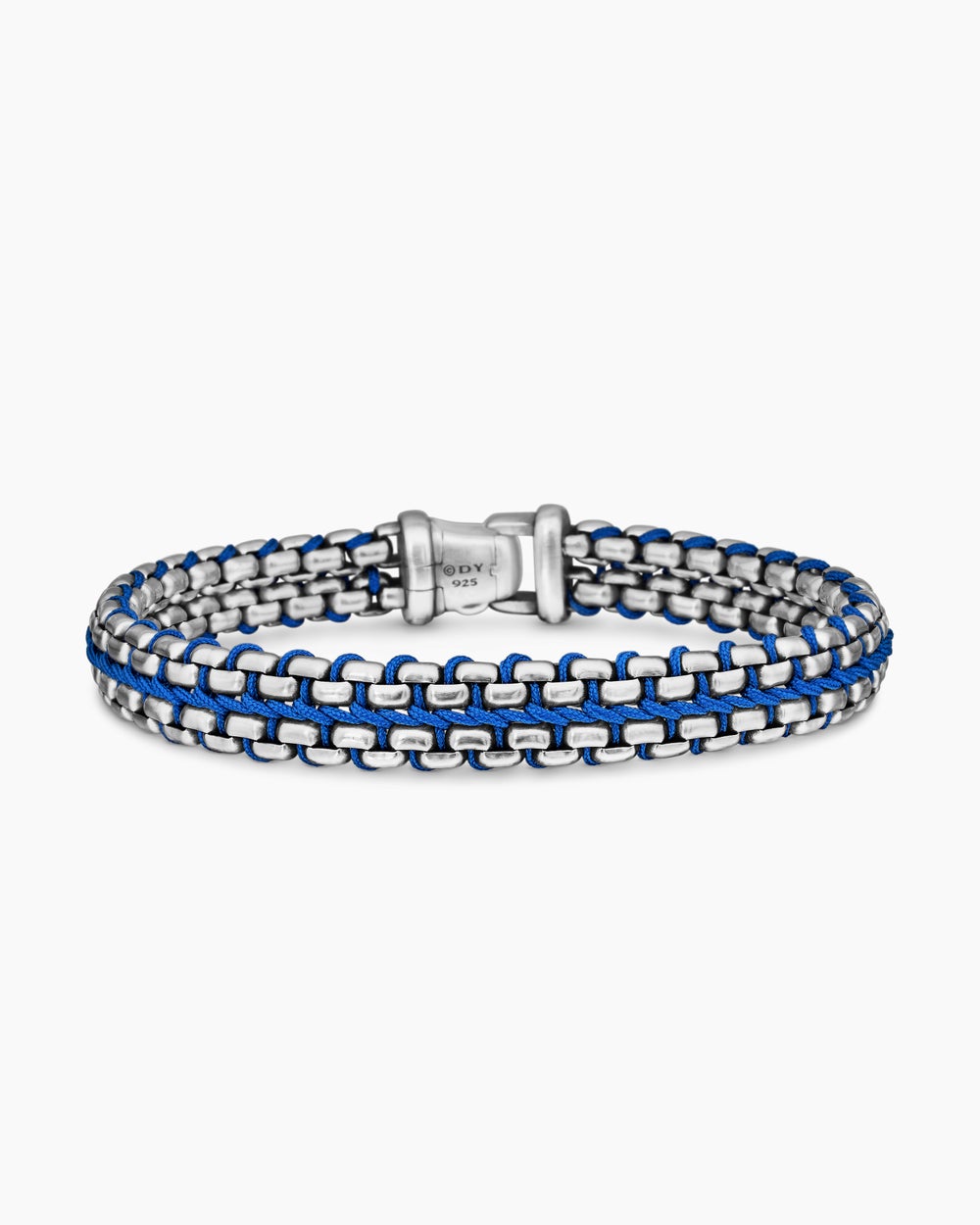 Bracelet Box Chain tissé en argent sterling, 12 mm hommes