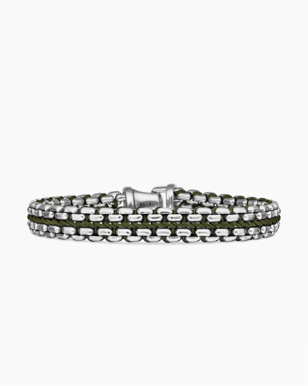 Bracelet Box Chain tissé en argent sterling, 12 mm hommes