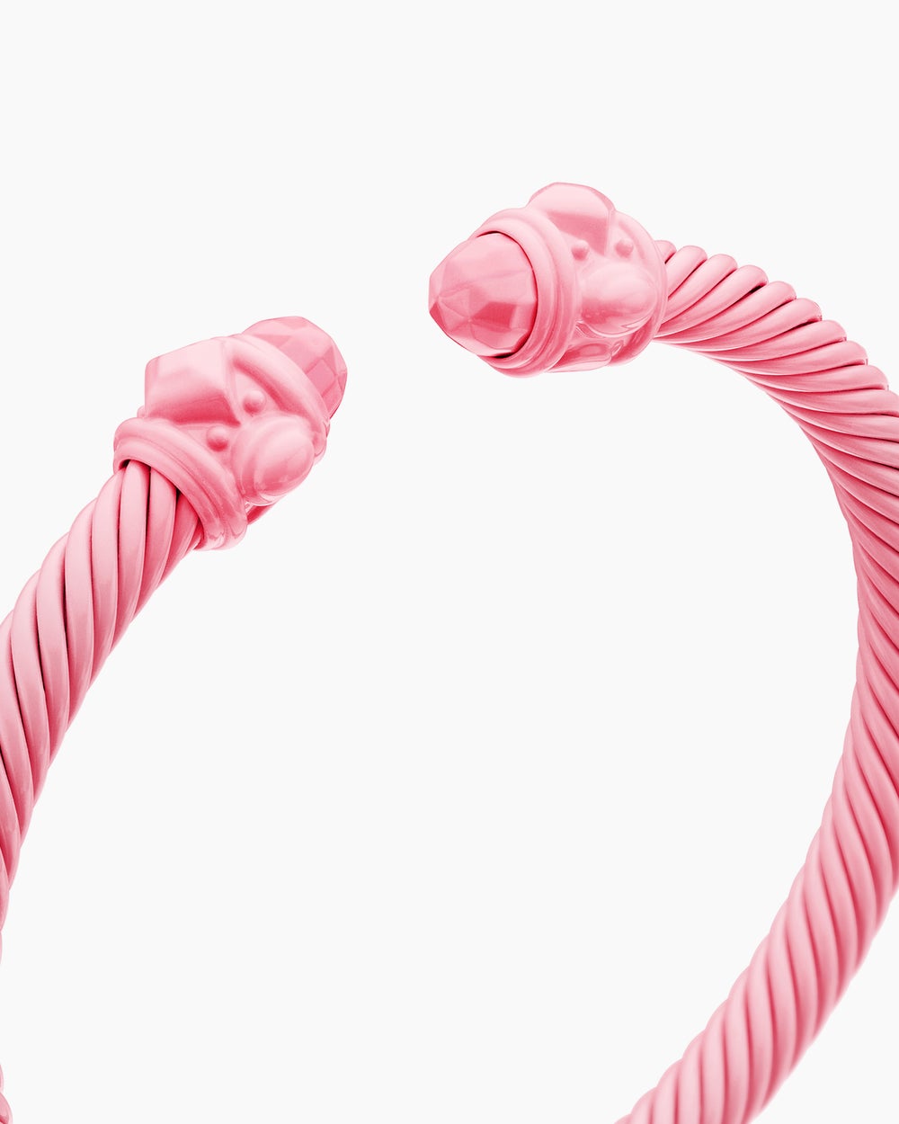 Womens Renaissance® Classic Cable Bracelet in Pink Aluminum, 5mm