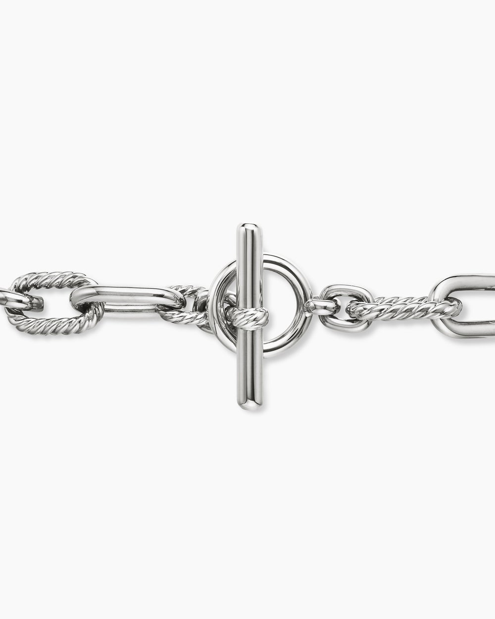 Bracelet chaîne à fermoir en T DY Madison en argent sterling, 11 mm pour femmes