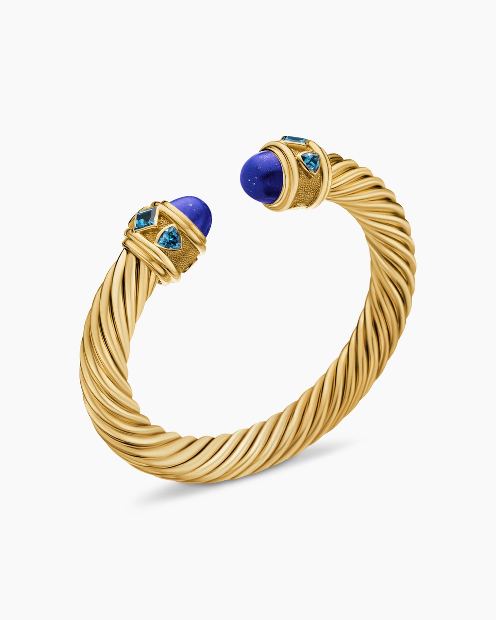 Womens Renaissance Cablespira Flex Bracelet in 18K Yellow Gold, 9mm