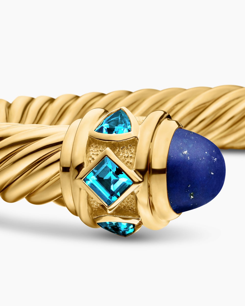 Womens Renaissance Cablespira Flex Bracelet in 18K Yellow Gold, 9mm