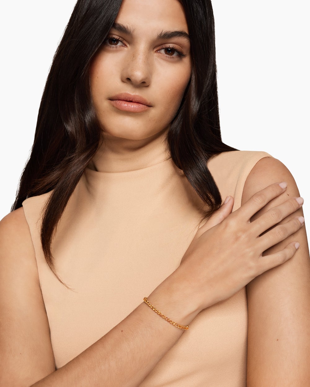 Womens Tennis Bracelet in 18K Yellow Gold, 3mm