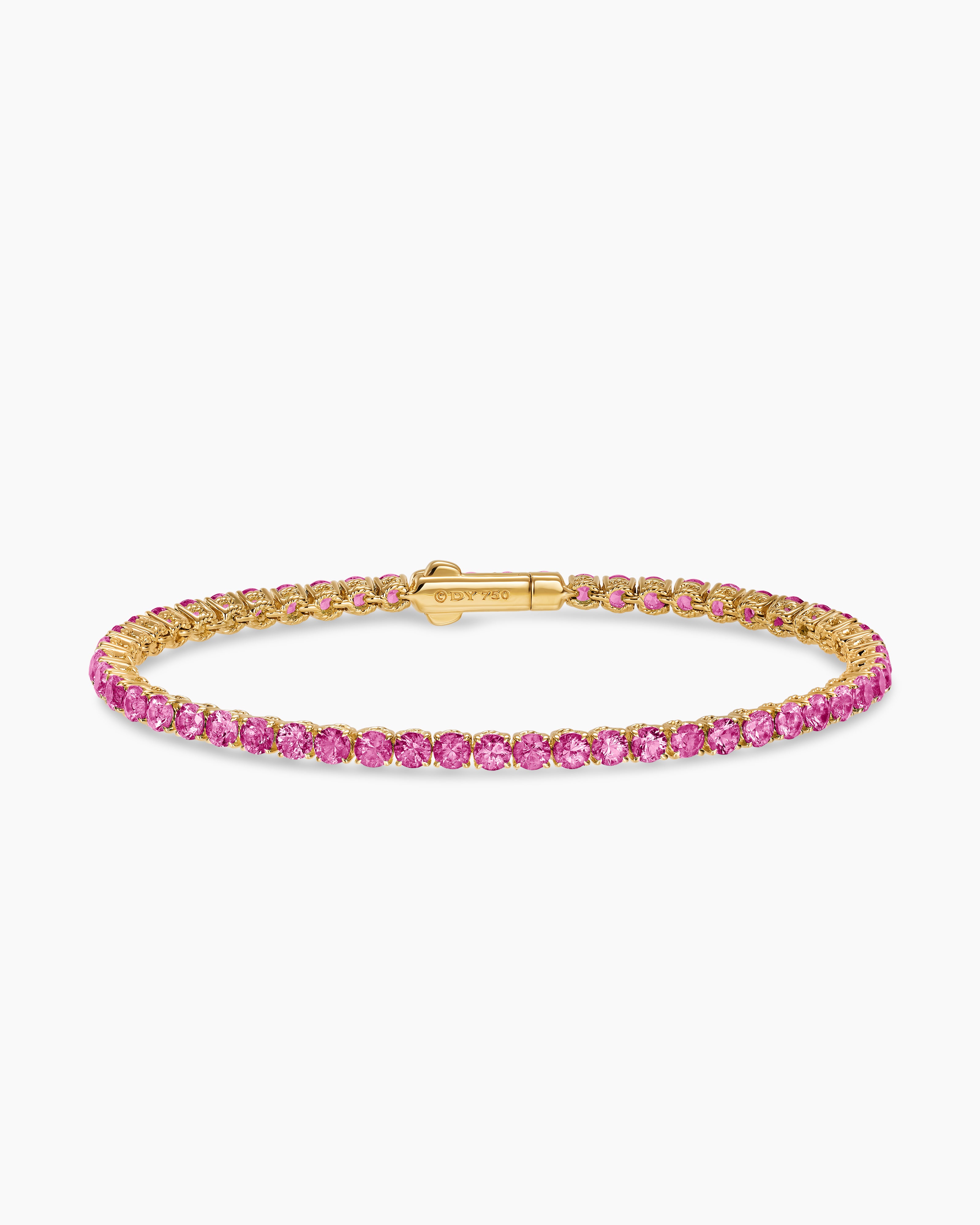 Womens Tennis Bracelet in 18K Yellow Gold, 3mm