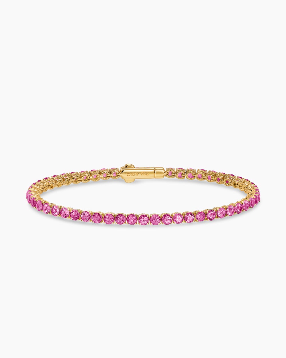 Womens Tennis Bracelet in 18K Yellow Gold, 3mm