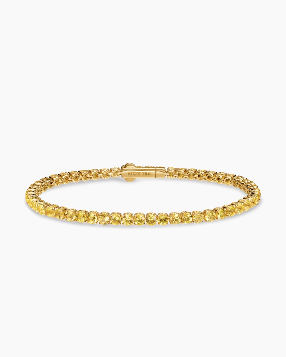 Womens Tennis Bracelet in 18K Yellow Gold, 3mm