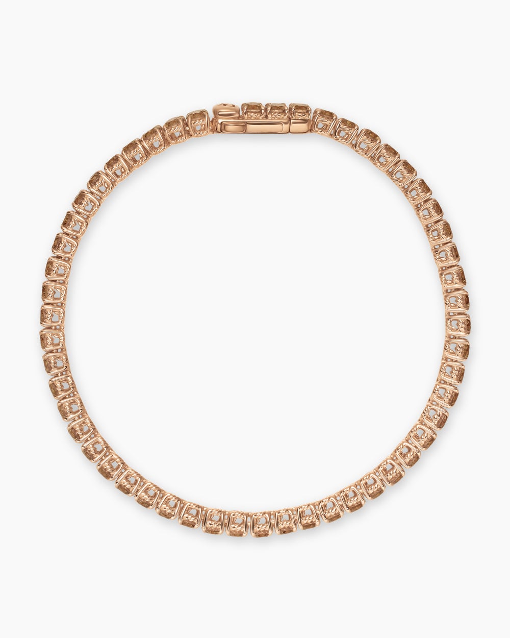 Womens Tennis Bracelet in 18K Rose Gold with Diamonds, 3mm