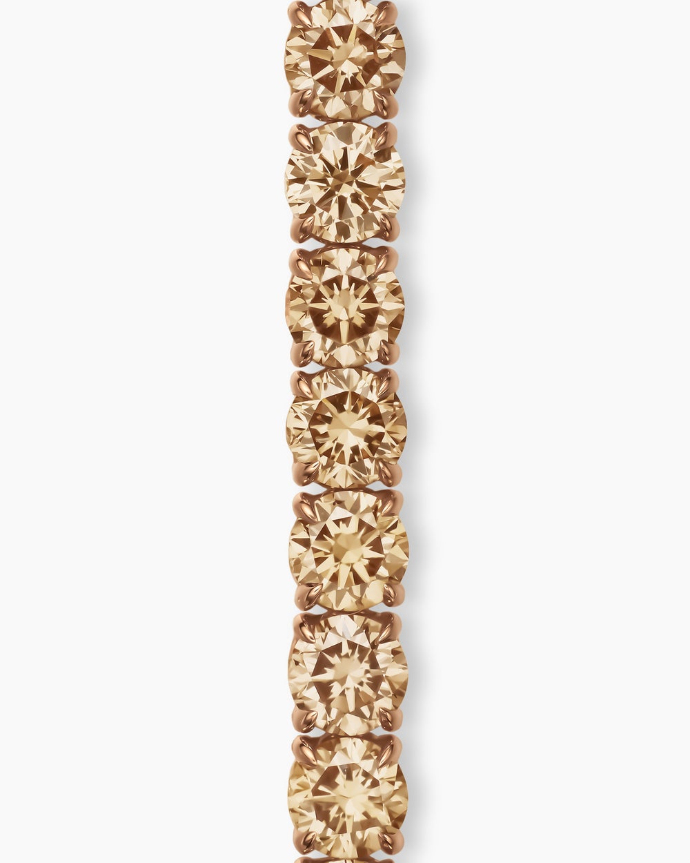 Womens Tennis Bracelet in 18K Rose Gold with Diamonds, 3mm