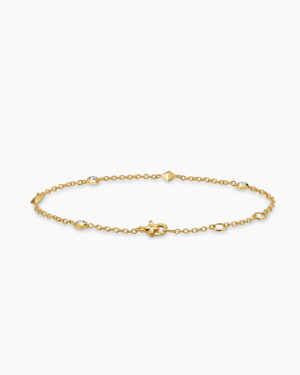 Bracelet à station Petite Modern Renaissance® en or jaune 18 carats avec diamants, 4,6 mm pour femmes