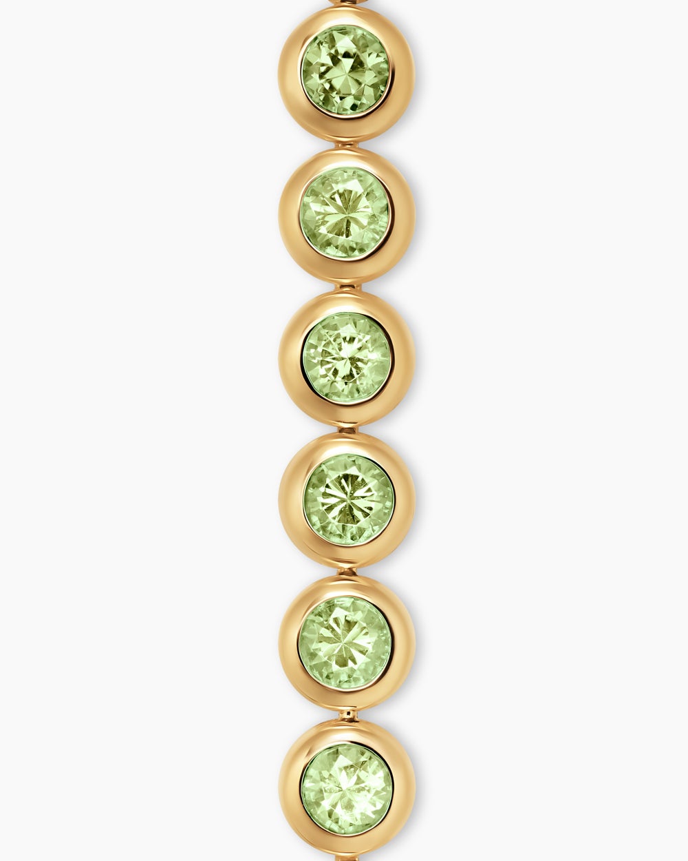 Womens Bezel Set Tennis Bracelet in 18K Yellow Gold, 4.7mm