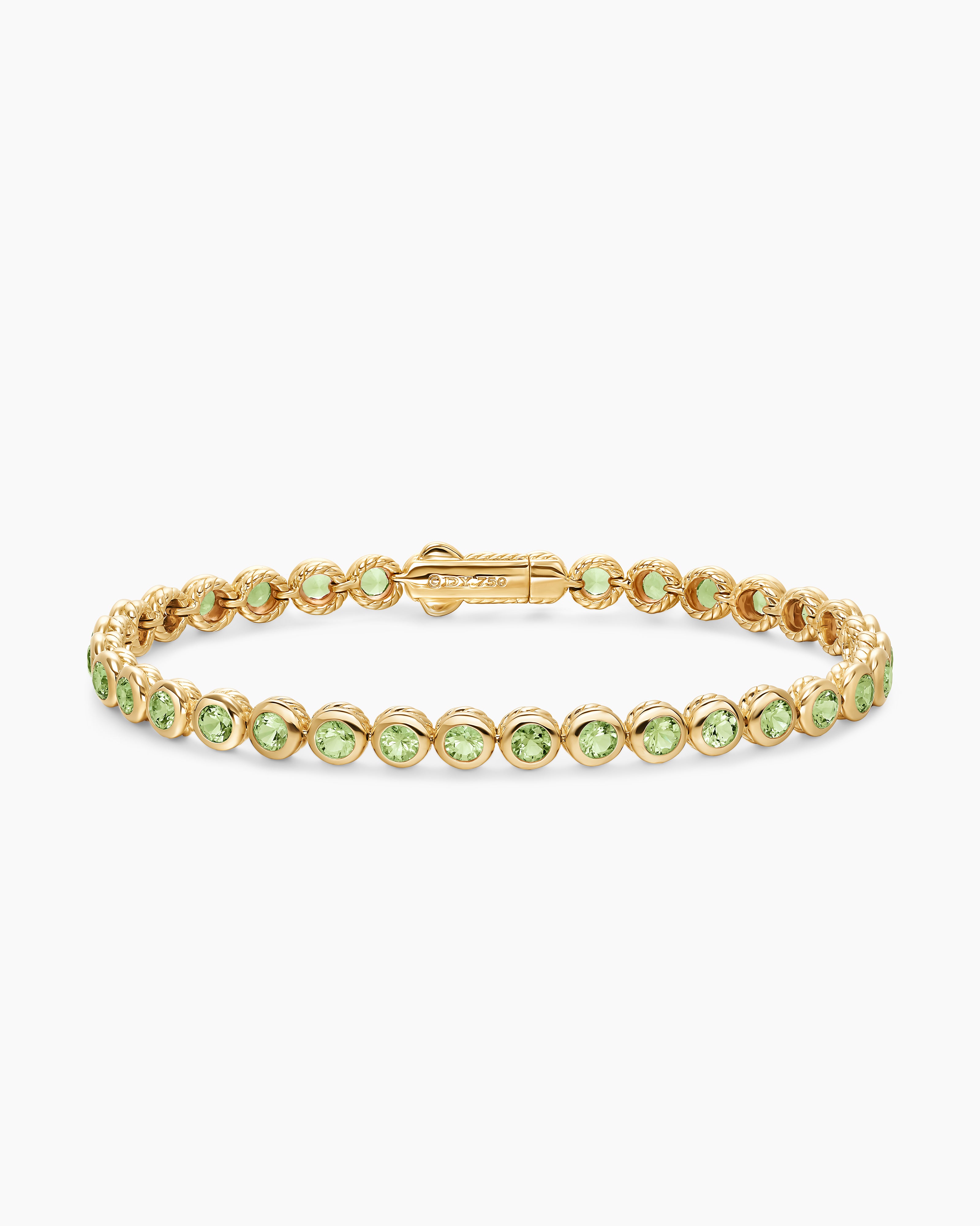 Womens Bezel Set Tennis Bracelet in 18K Yellow Gold, 4.7mm
