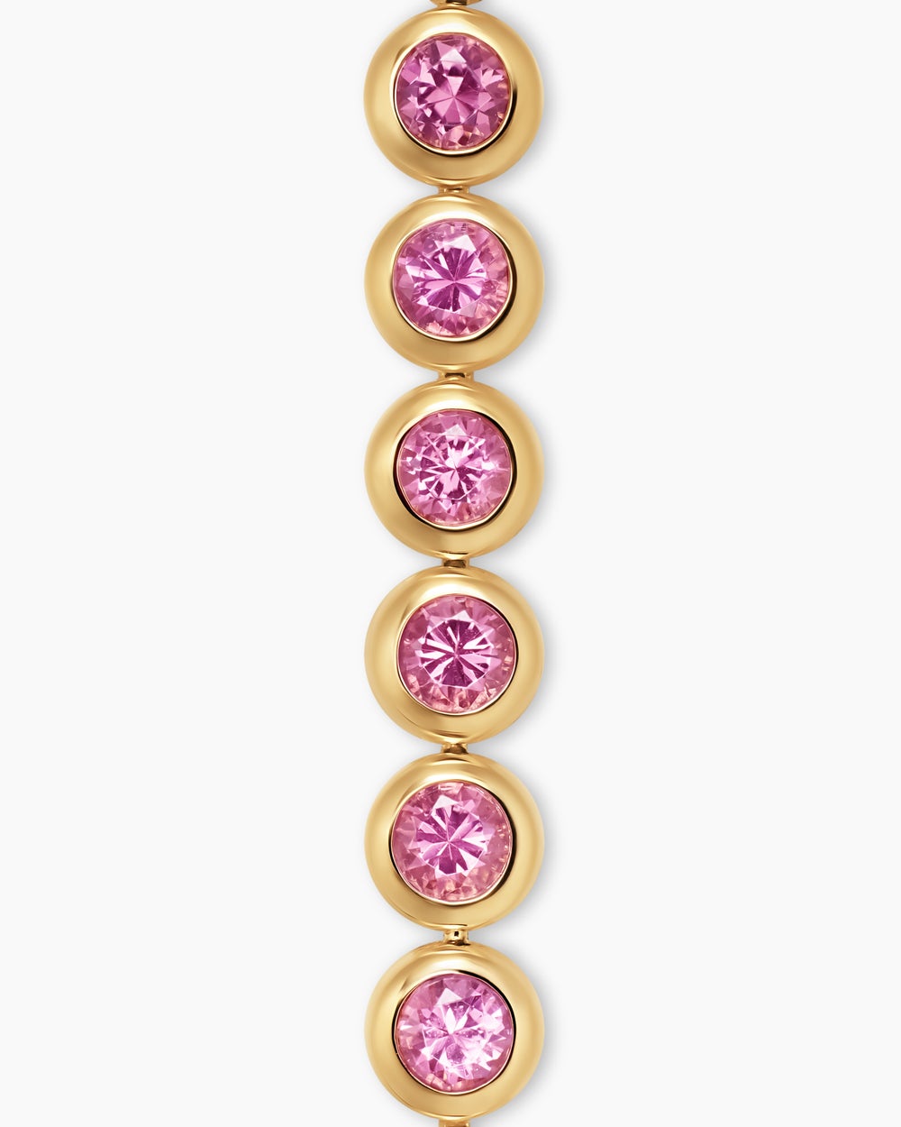 Womens Bezel Set Tennis Bracelet in 18K Yellow Gold, 4.7mm