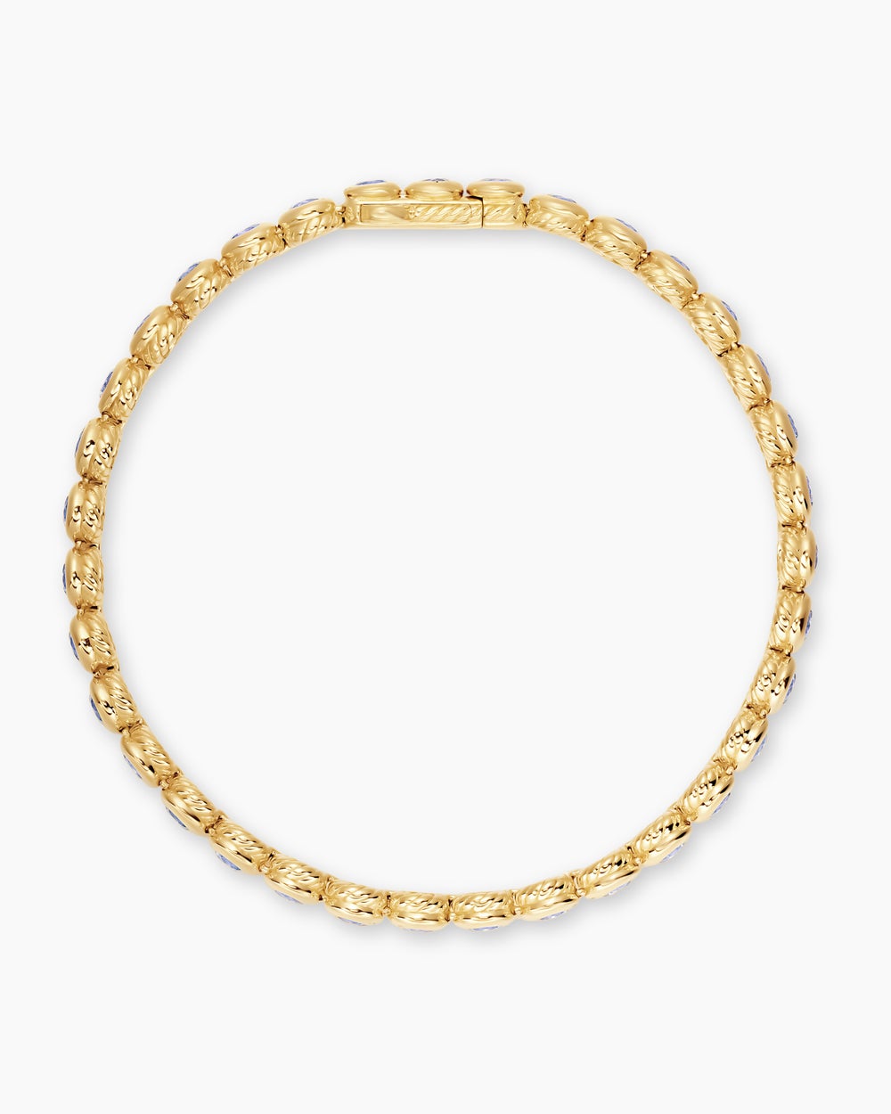 Womens Bezel Set Tennis Bracelet in 18K Yellow Gold, 4.7mm