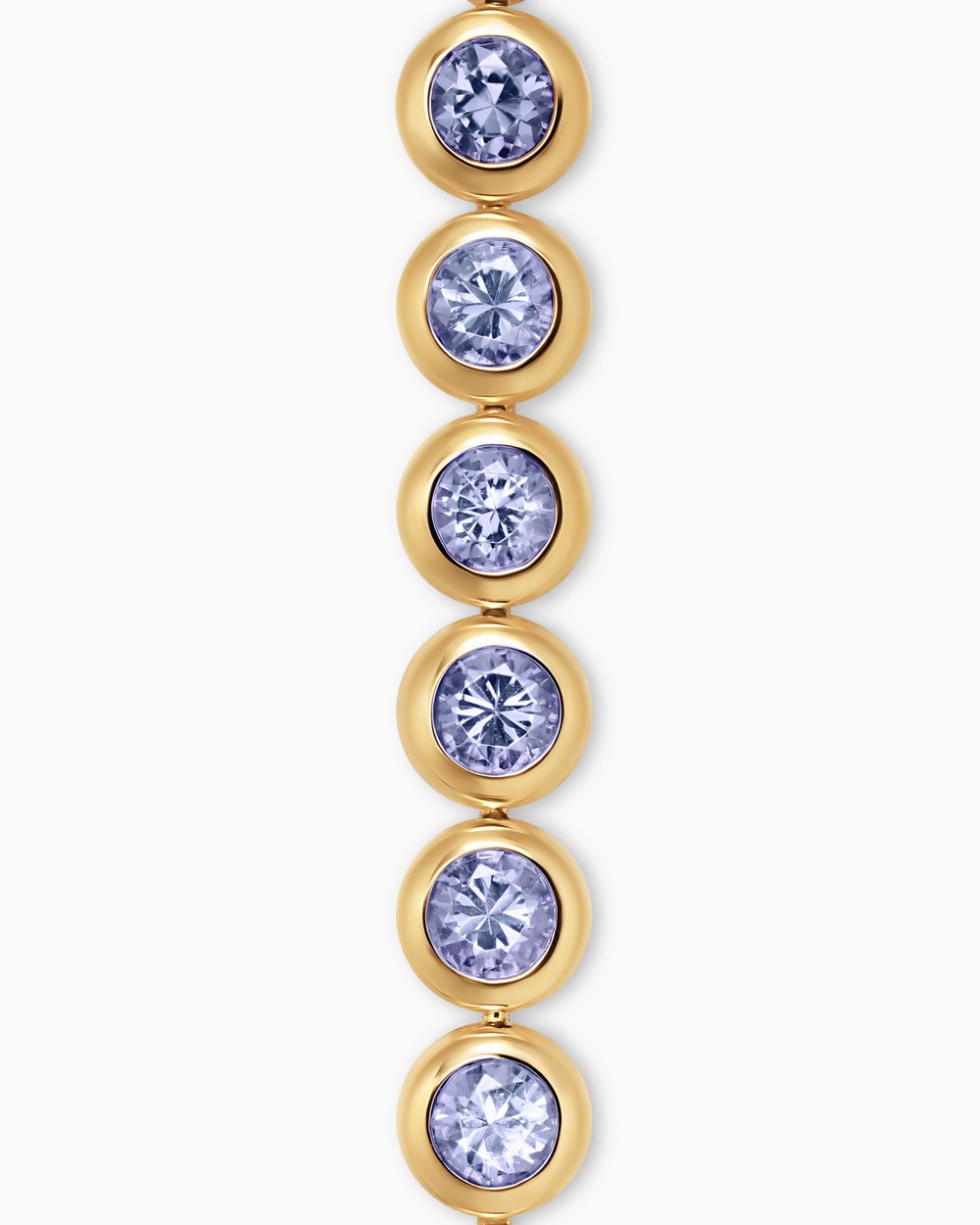 Womens Bezel Set Tennis Bracelet in 18K Yellow Gold, 4.7mm