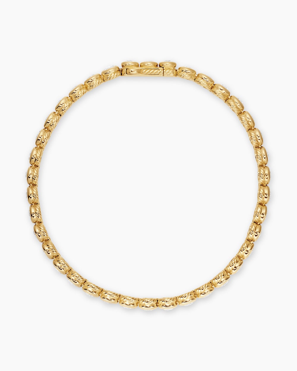 Womens Bezel Set Tennis Bracelet in 18K Yellow Gold with Diamonds, 4.7mm