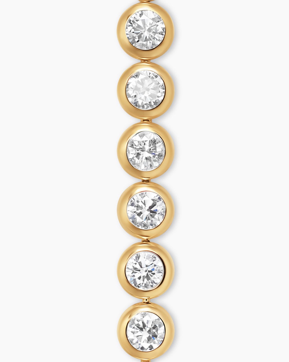 Womens Bezel Set Tennis Bracelet in 18K Yellow Gold with Diamonds, 4.7mm