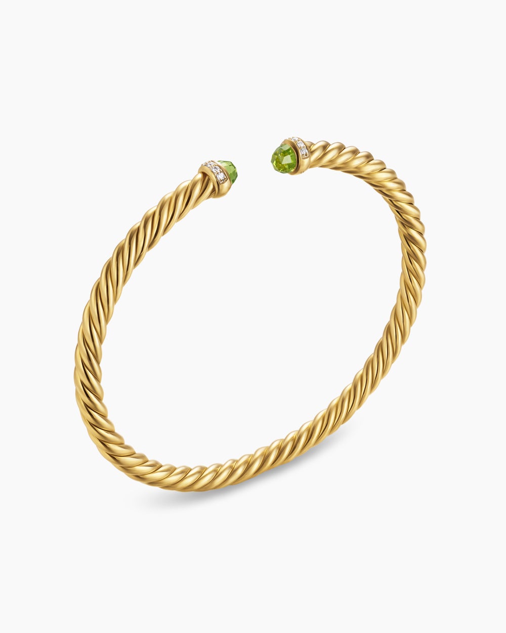 Womens Cablespira Flex Bracelet in 18ct Yellow Gold with Diamonds, 4mm