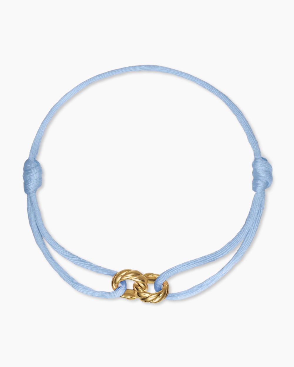 Womens Sculpted Cable Linked Cord Bracelet with 18K Yellow Gold, 8.7mm