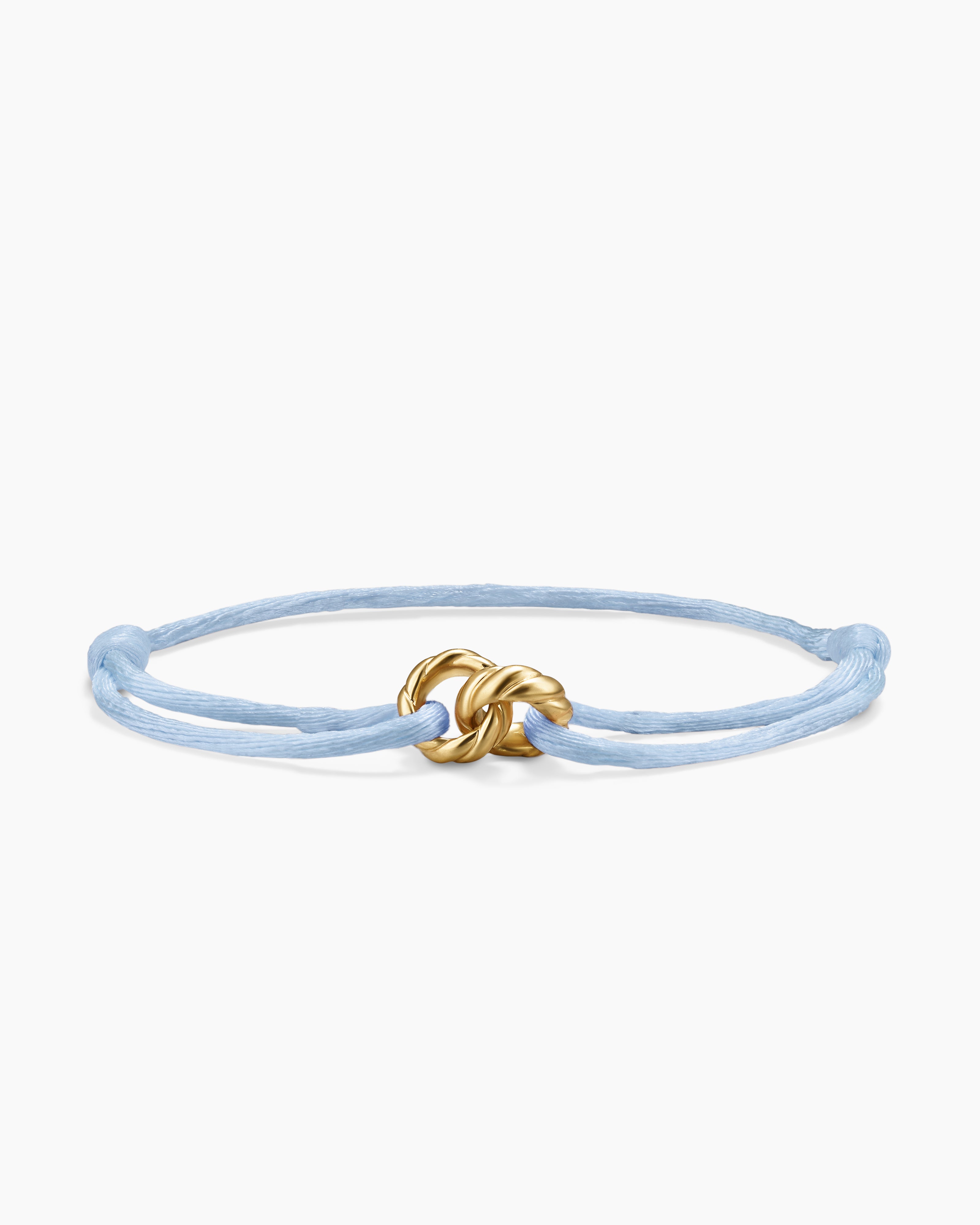 Womens Sculpted Cable Linked Cord Bracelet with 18K Yellow Gold, 8.7mm
