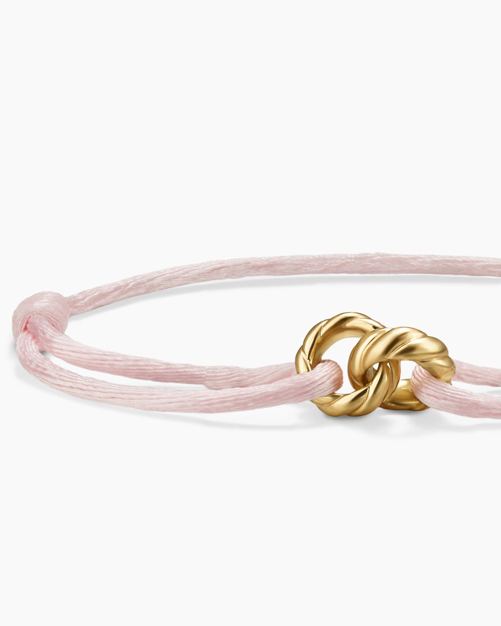 Womens Sculpted Cable Linked Cord Bracelet with 18K Yellow Gold, 8.7mm