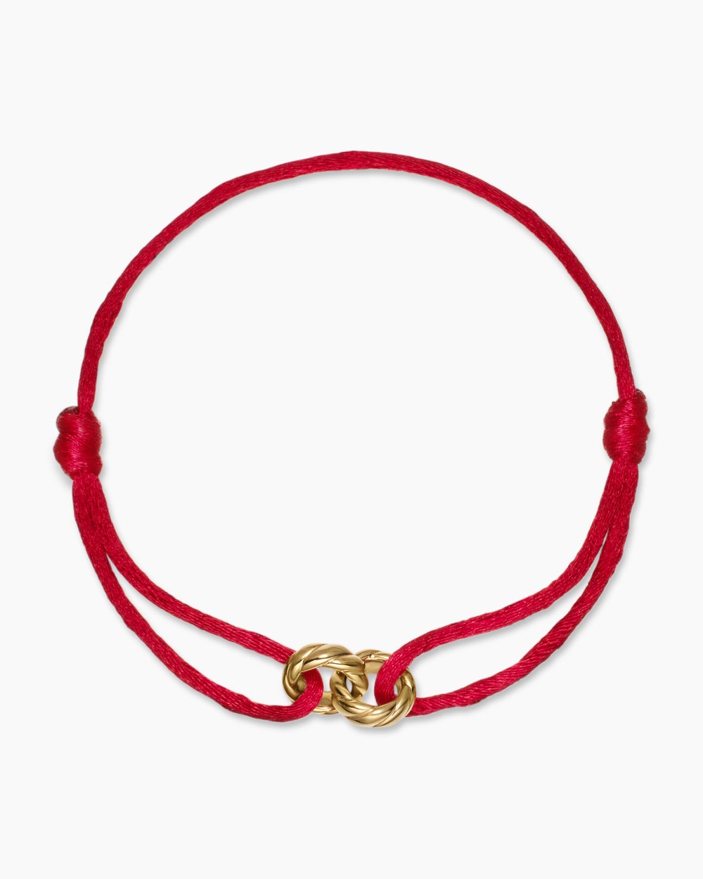 Womens Sculpted Cable Linked Cord Bracelet with 18K Yellow Gold, 8.7mm