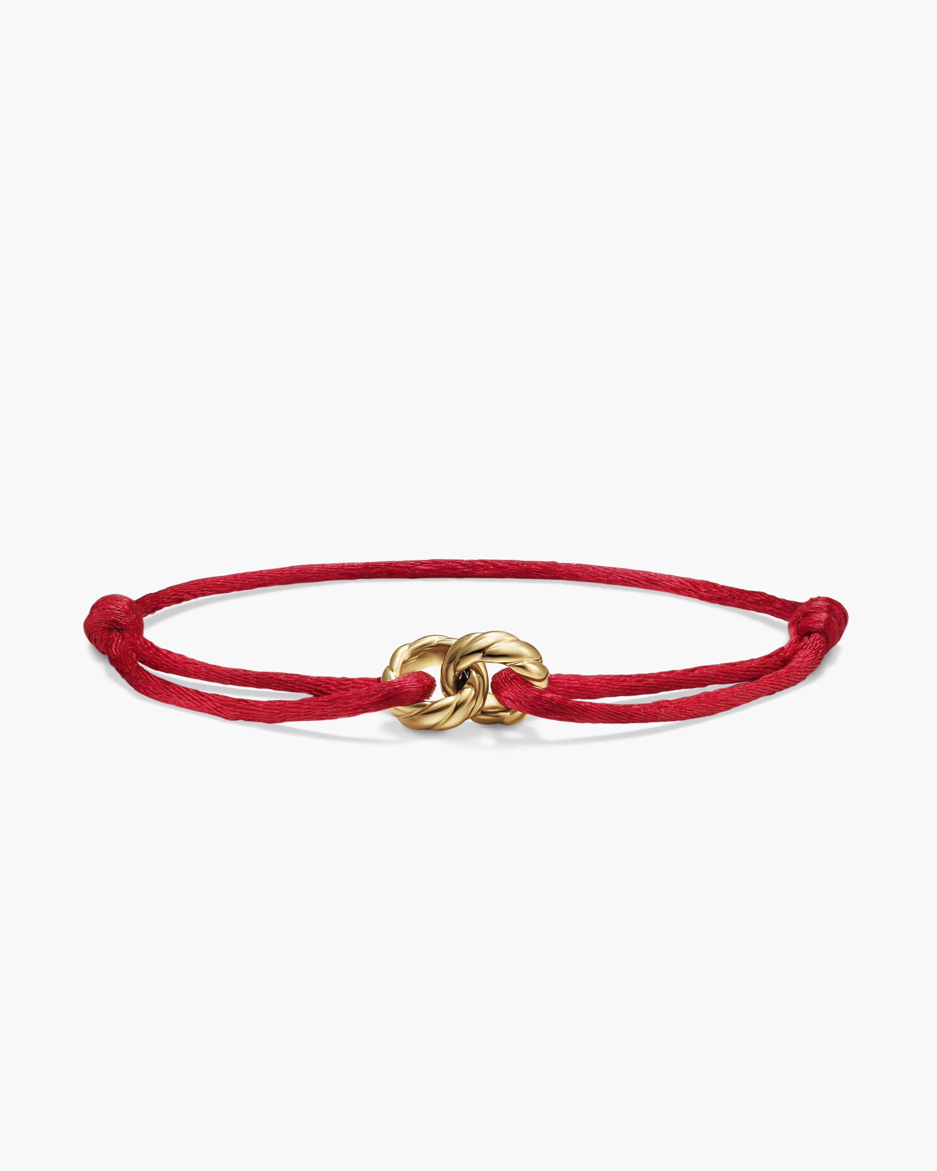 Womens Sculpted Cable Linked Cord Bracelet with 18K Yellow Gold, 8.7mm