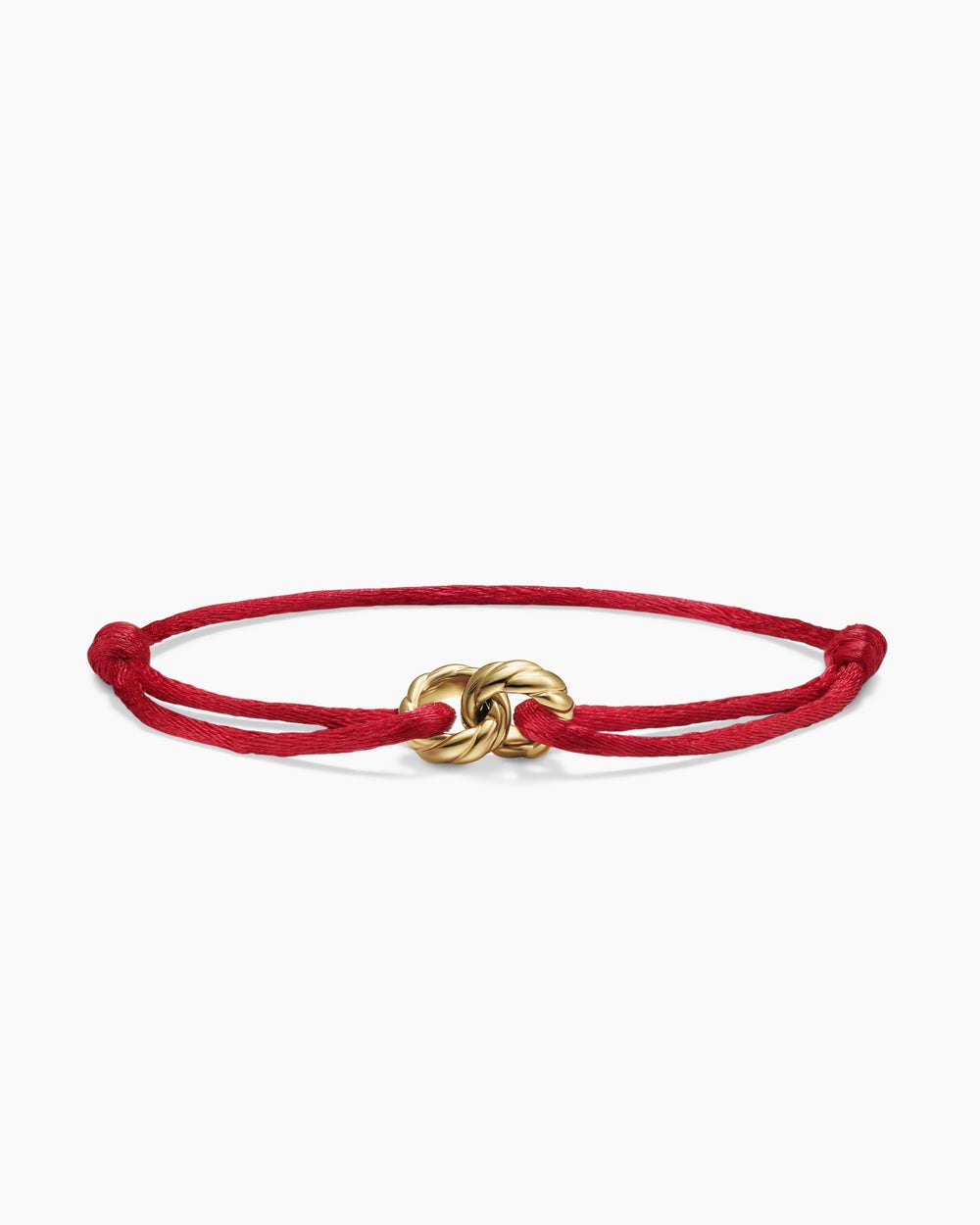 Womens Sculpted Cable Linked Cord Bracelet with 18K Yellow Gold, 8.7mm