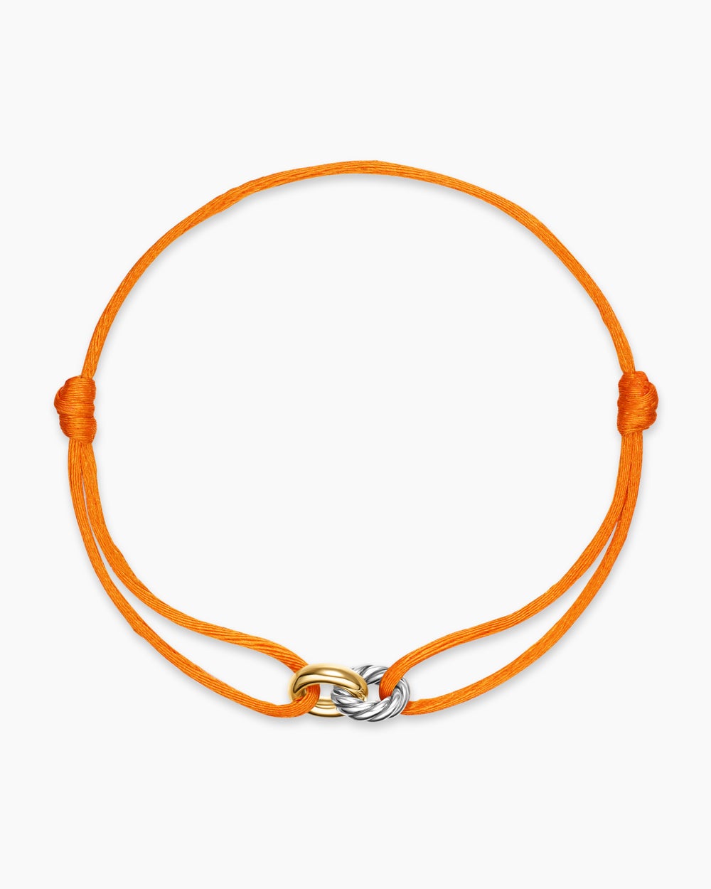Womens Sculpted Cable Linked Cord Bracelet with Sterling Silver and 14K Yellow Gold, 8.7mm