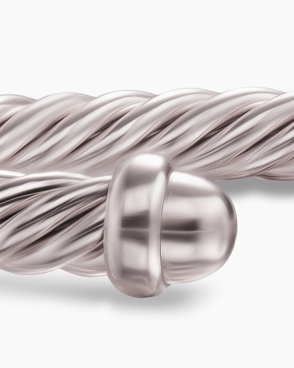Womens Classic Cable Bracelet in Sand Aluminum, 4mm