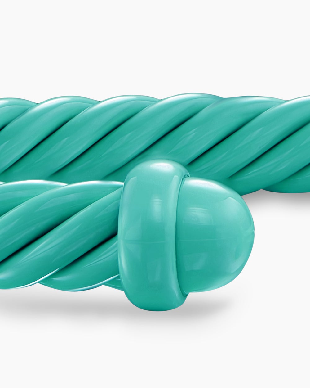Womens Classic Cable Bracelet in Turquoise Aluminum, 4mm