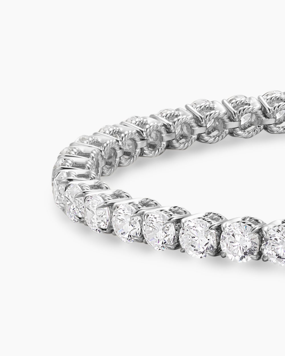 Bracelet de tennis en or blanc 18 carats avec diamants, 3,8 mm femmes