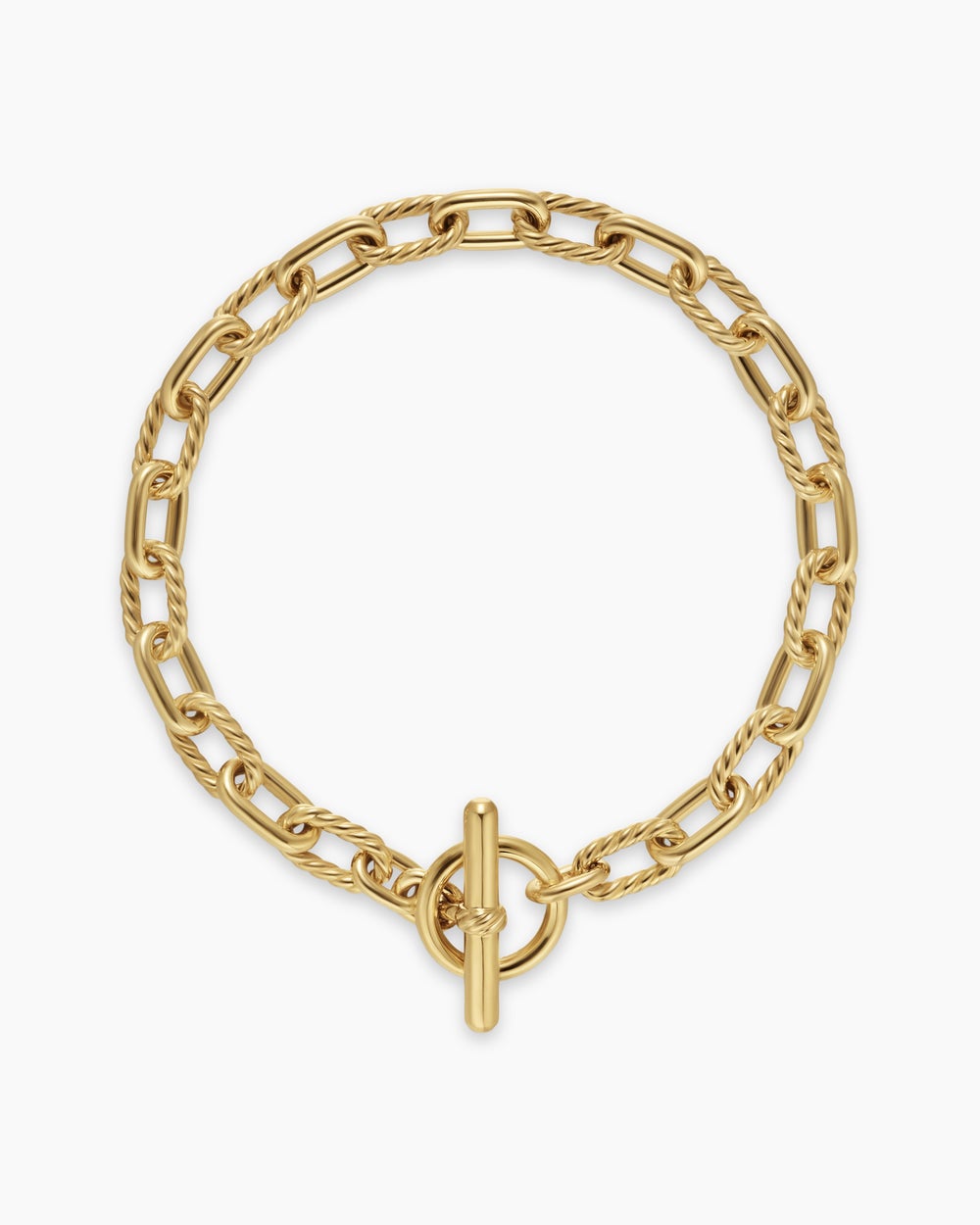 Bracelet chaîne à fermoir en T DY Madison en or jaune 18 carats, 5,5 mm femmes