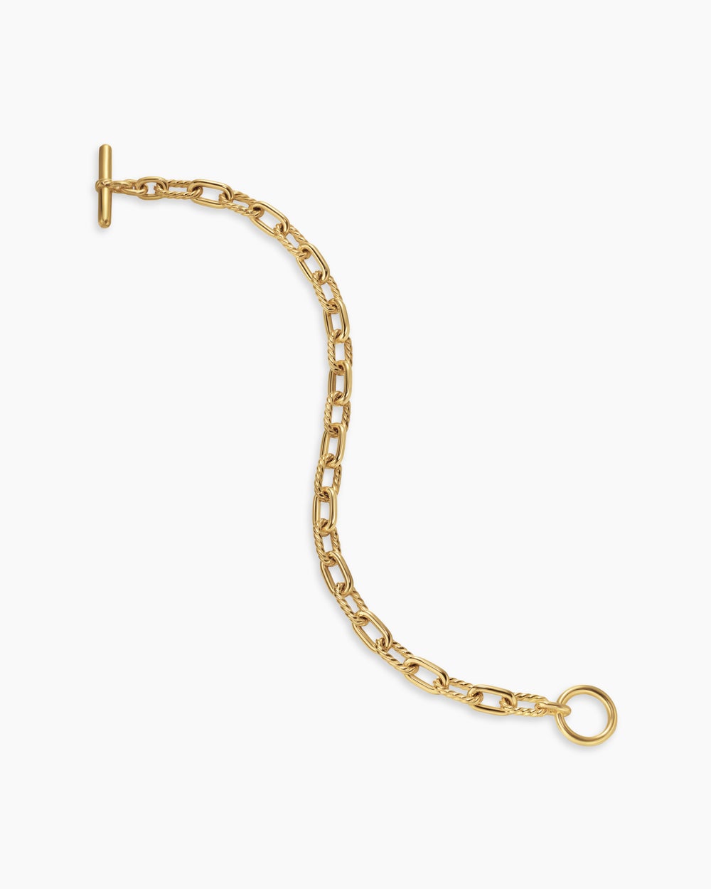 Bracelet chaîne à fermoir en T DY Madison en or jaune 18 carats, 5,5 mm femmes